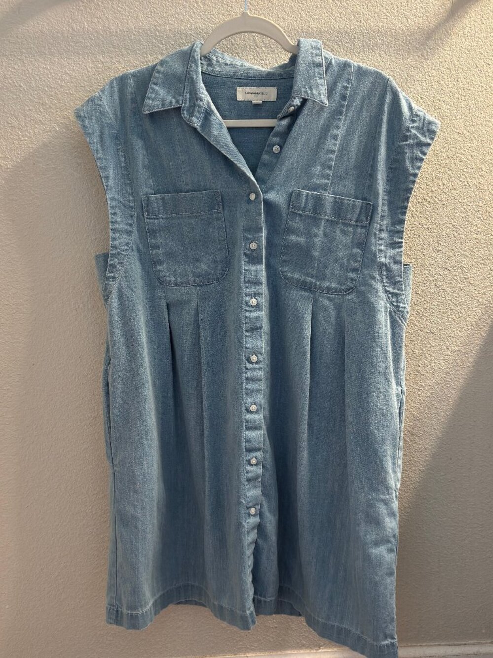 Banana Republic Mini Light Denim Shirtdress Size Large